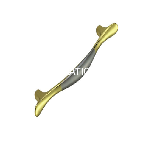 Tirador dorado y gris al por mayor para muebles de 128mm, tirador para armario de cocina