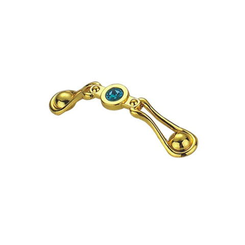 Mango de pecho con mango de diamante dorado de aleación de zinc de alta calidad de 64 mm y 96 mm