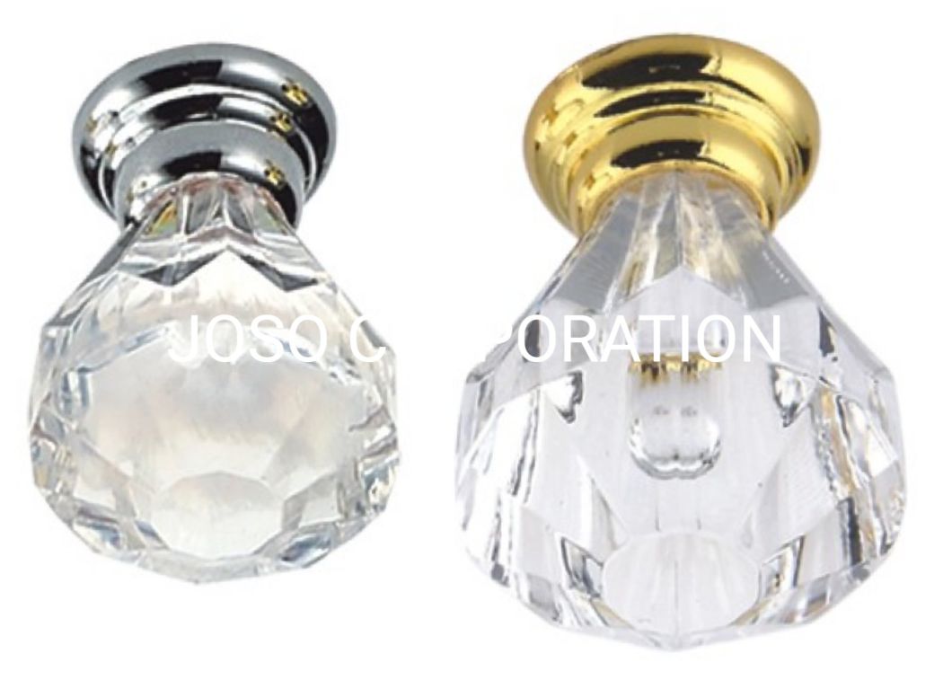 Tirador de armario de acero con cristal, pomo de armario de 32mm, tirador de oficina, tirador de tocador