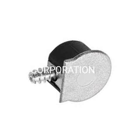 Suministro de fábrica de aleación de zinc con soporte de estante de plástico con accesorios para muebles de tornillo