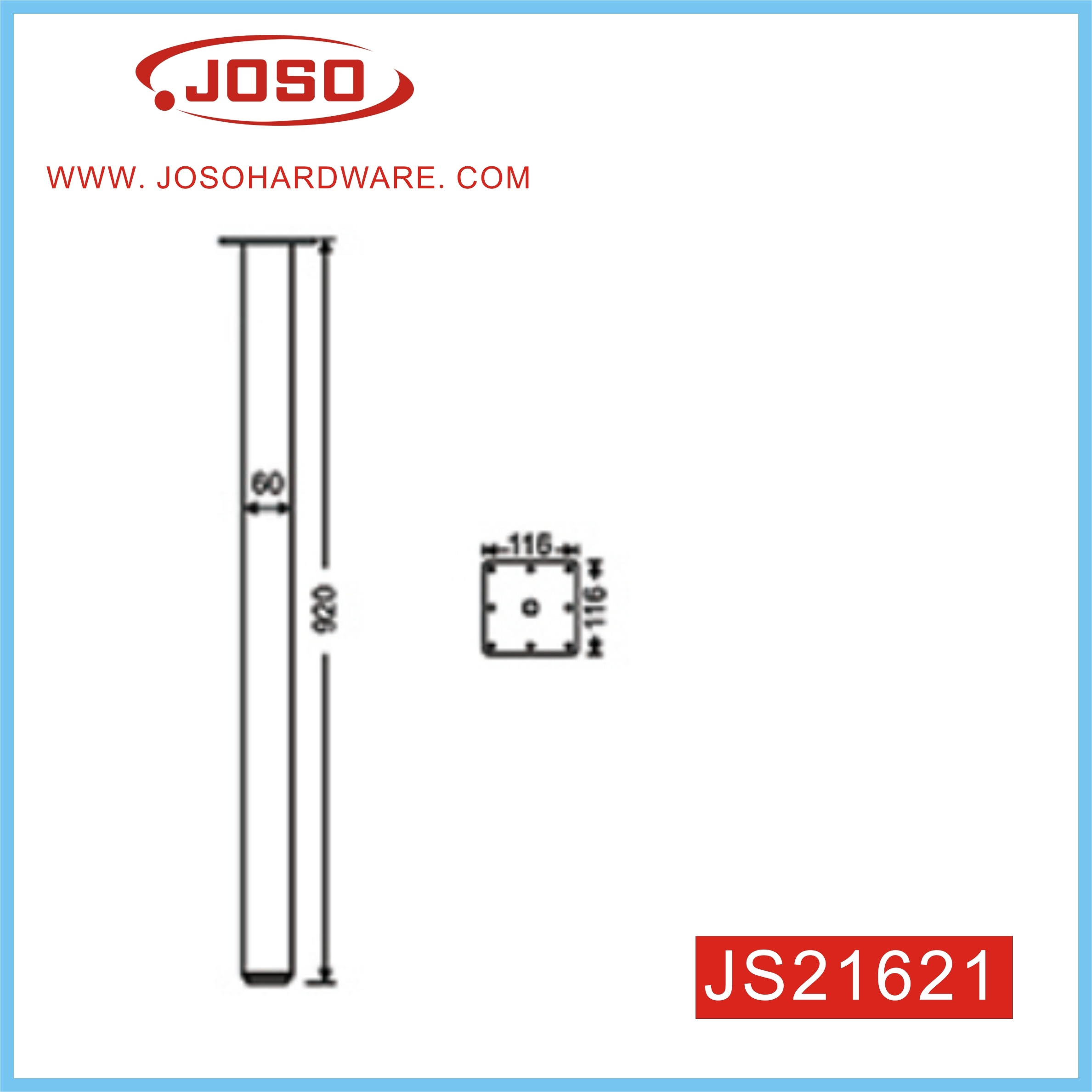 Hot Selling Metal Square Furnitue Leg for Dining Table