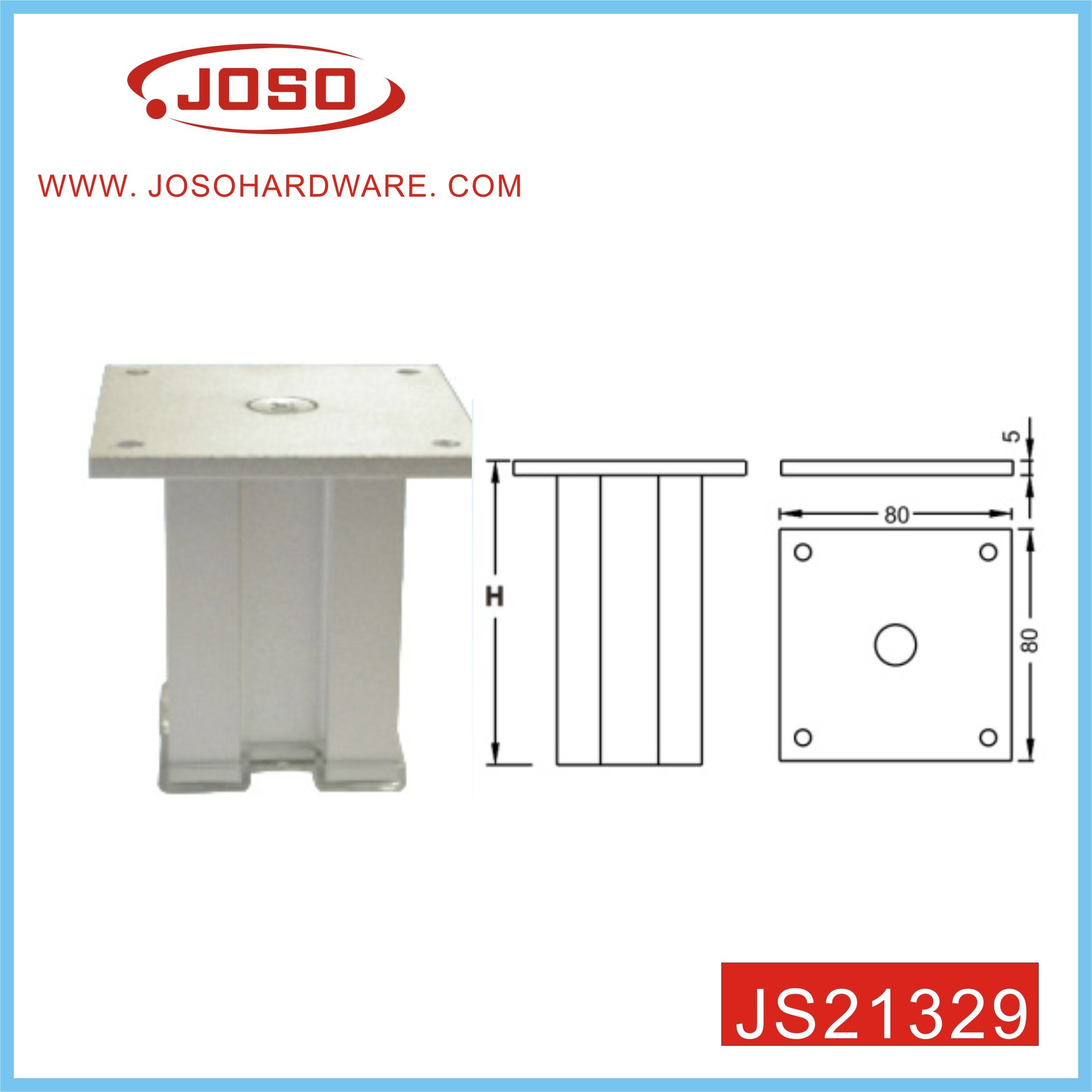 Square Adjustable Furniture Leg for Table and Sofa