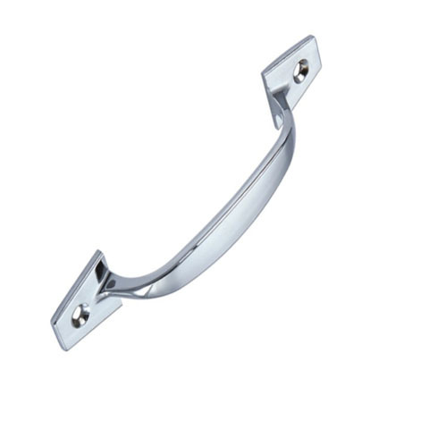 Manija de gabinete con manija cromada brillante, delicada, 108mm, moda de fábrica