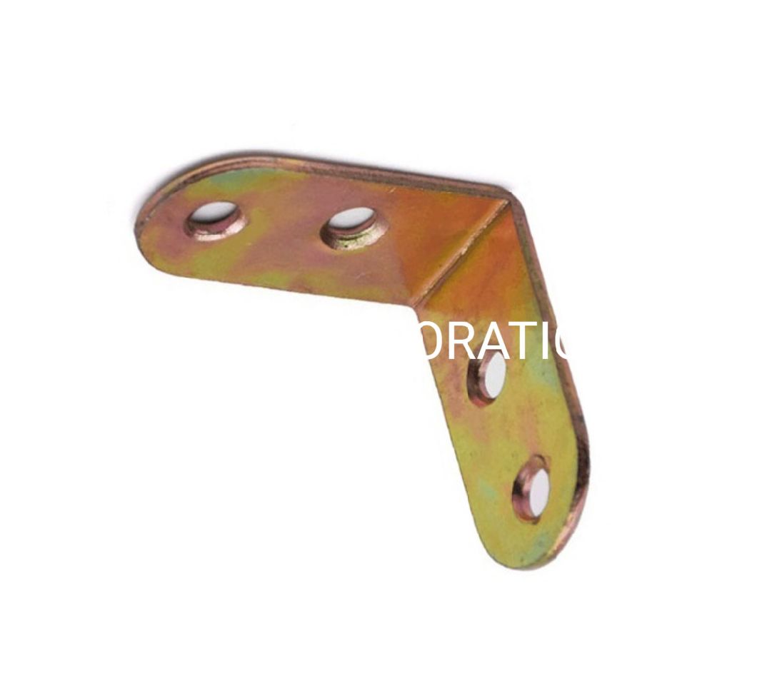 Accesorios de cama de montaje de muebles de conector de esquina chapado en Zinc amarillo de acero de suministro de fábrica