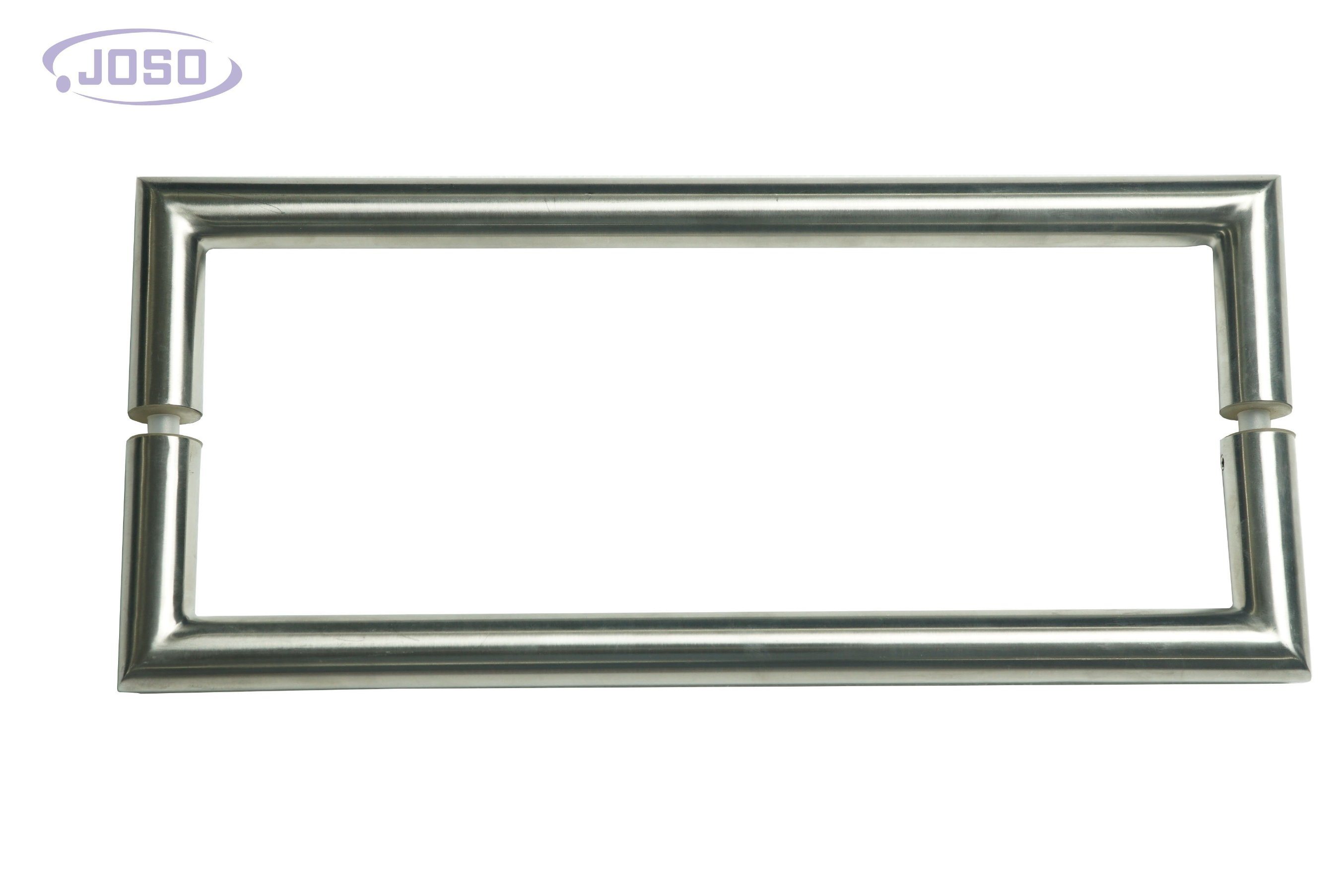 Tempered Tubular Stainless Steel Big Glass Door Handles Stainless Steel Puller Handle Modern Style Cc375