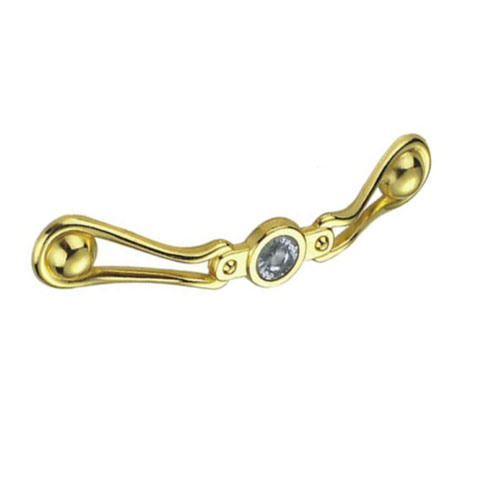 Mango de pecho con mango de diamante dorado de aleación de zinc de alta calidad de 64 mm y 96 mm